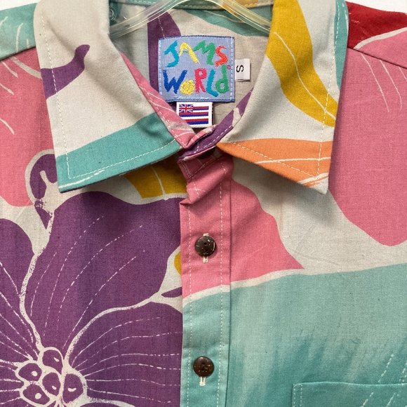 Jams World Dwarfana, Slim Fit Cotton Shirt w/ Coconut Buttons - Picture 2 of 7